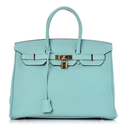 Hermes Togo Birkin 35 Bleu Atoll 1 of 37