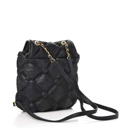 Chanel Iridescent Calfskin Quilted Chesterfield Backpack Black 3 of 11
