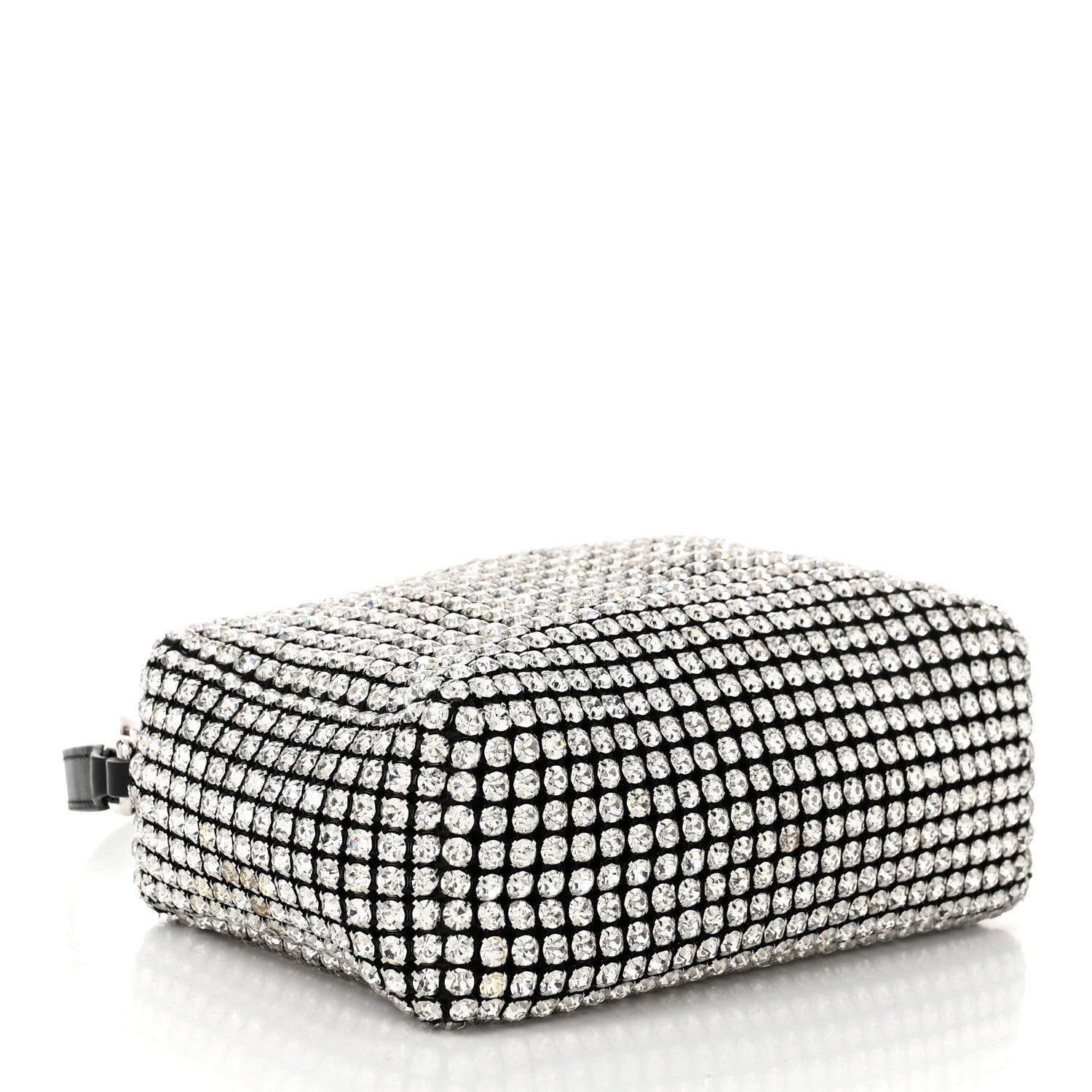 Alexander Wang Mesh Crystal Rhinestone Mini Heiress Pouch Black Silver 4 of 10