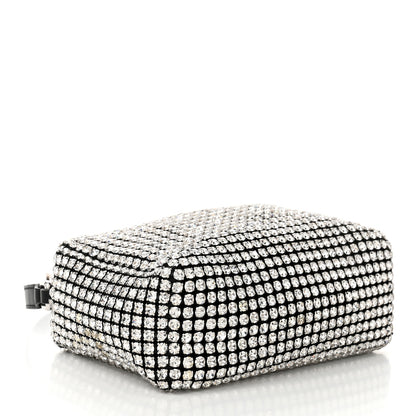 Alexander Wang Mesh Crystal Rhinestone Mini Heiress Pouch Black Silver 4 of 10