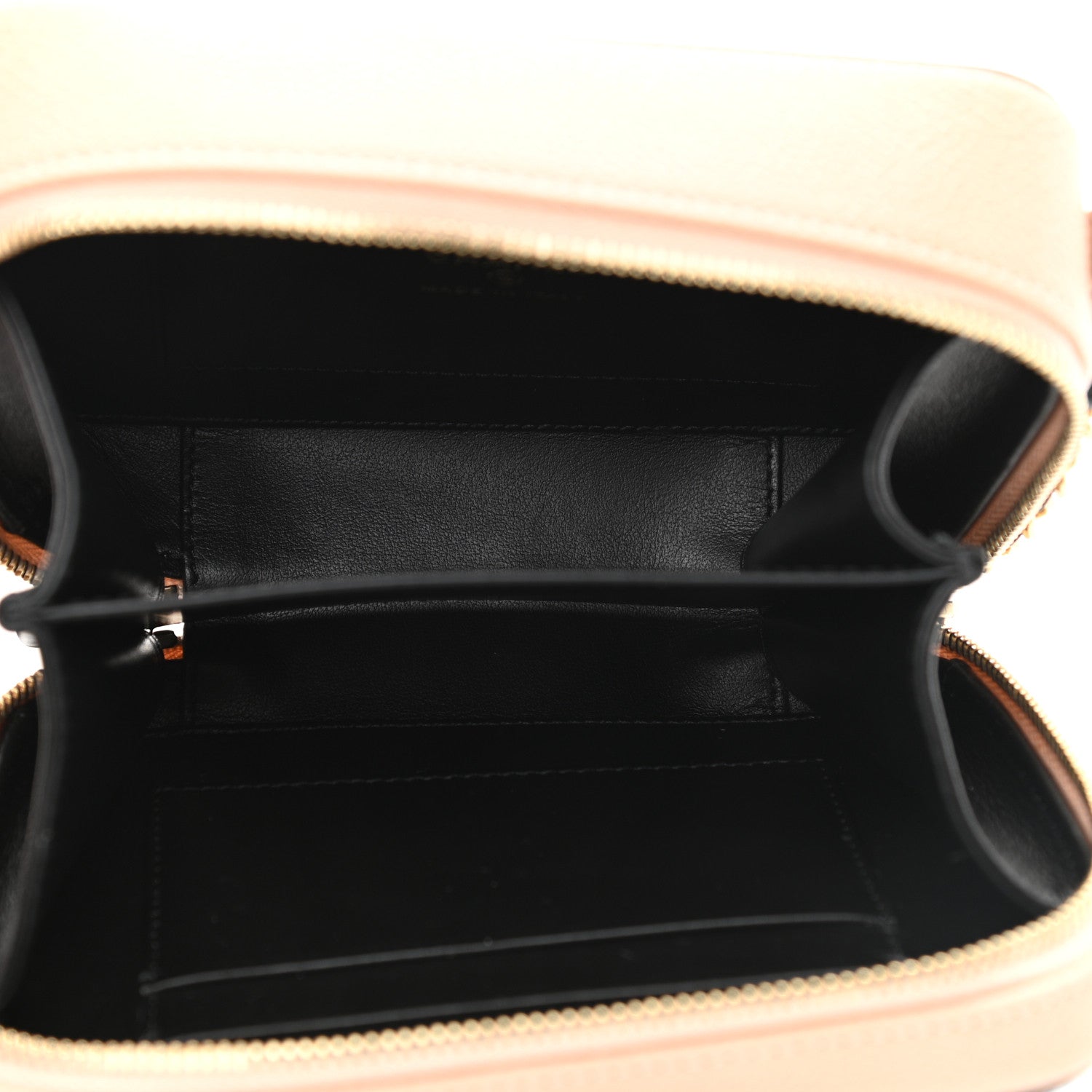 Chanel Caviar Quilted CC Filigree Vanity Clutch With Chain Beige Black 5 of 10