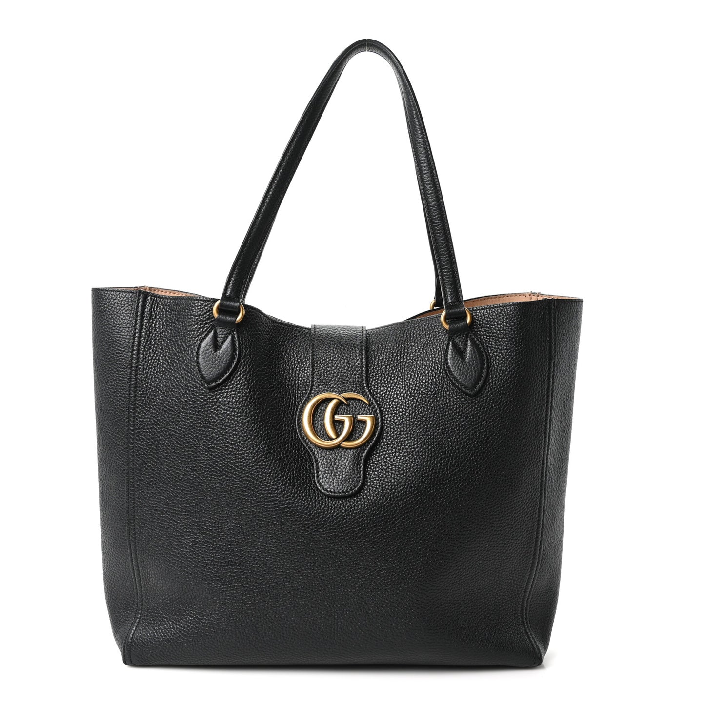 Grained Calfskin Small Dahlia Tote Black