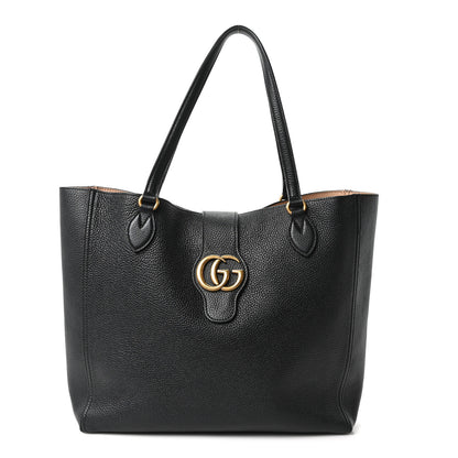 Gucci Grained Calfskin Small Dahlia Tote Black 1 of 11