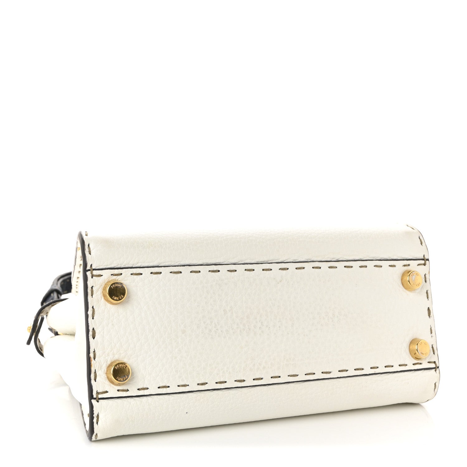 Fendi Cuoio Romano Selleria Tri-color Mini Peekaboo Iconic Satchel