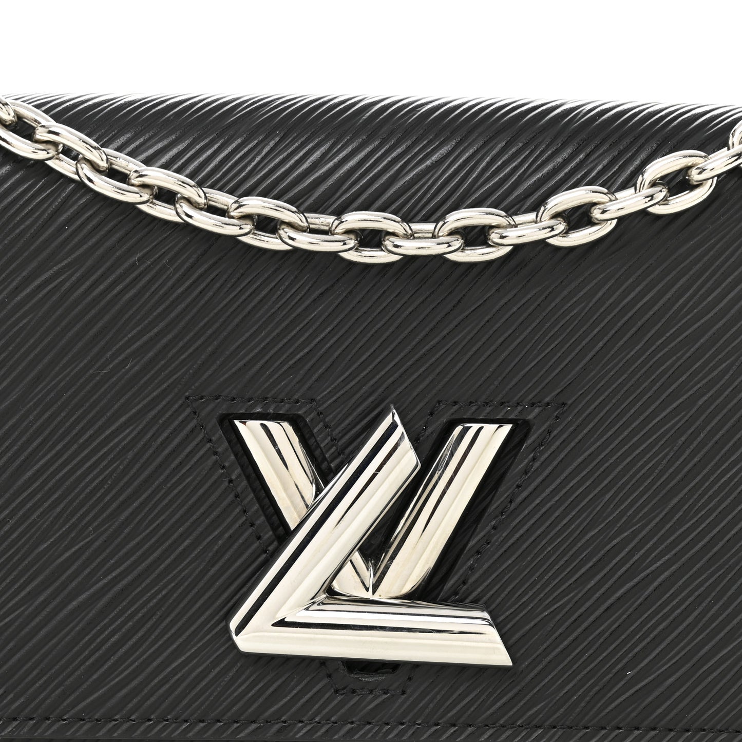 Epi Twist Chain Wallet Black