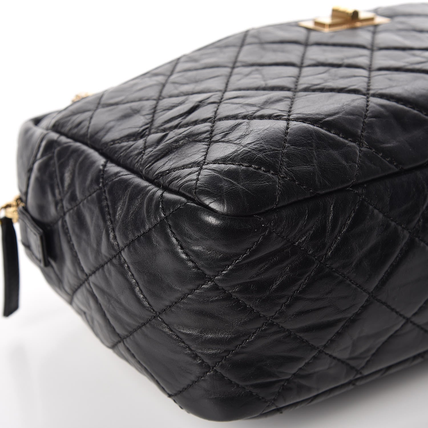 Chanel Aged Calfskin Quilted Medium Reissue Camera Case Black 9 of 12