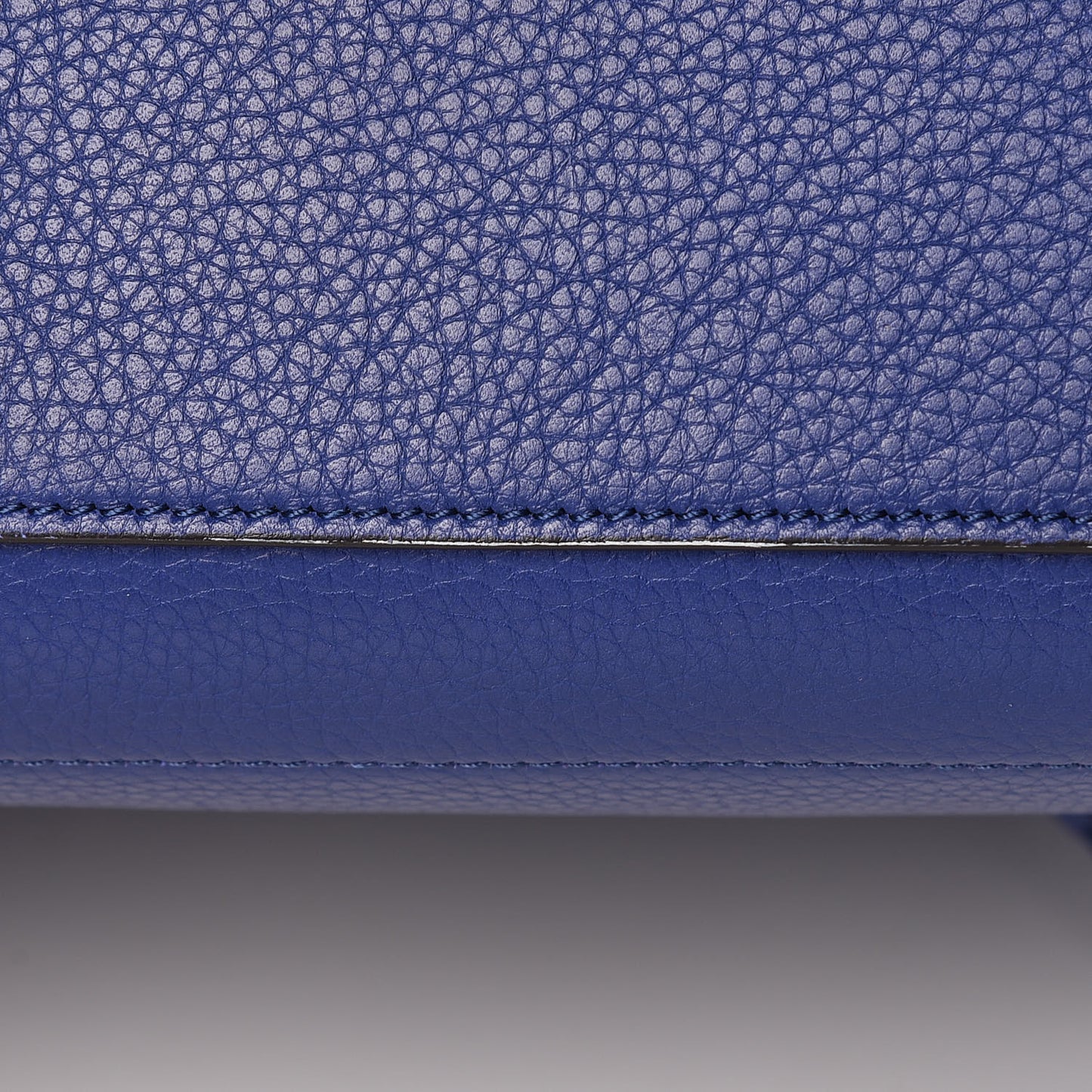 Drummed Calfskin Micro Luggage Indigo