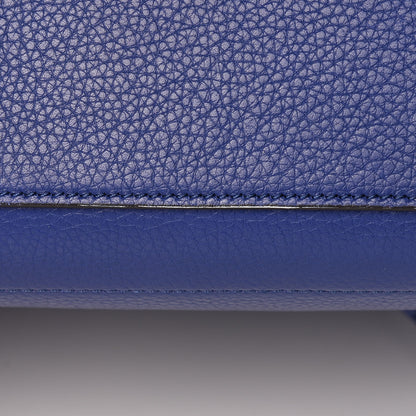 Celine Drummed Calfskin Micro Luggage Indigo 8 of 12