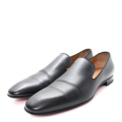 Christian Louboutin Mens Calfskin Brosse Dandelion Flat Loafers 43.5 Black 4 of 8