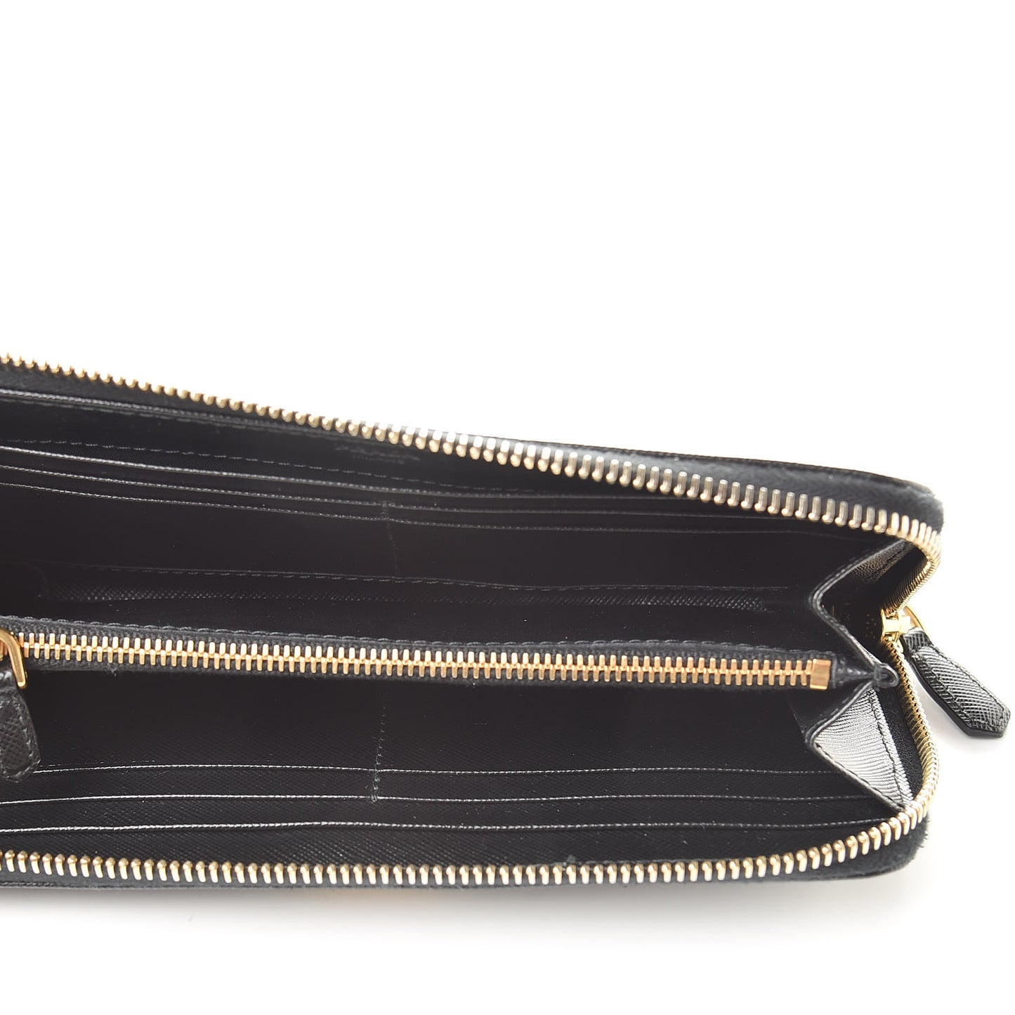 Saffiano Zip Around Wallet Black