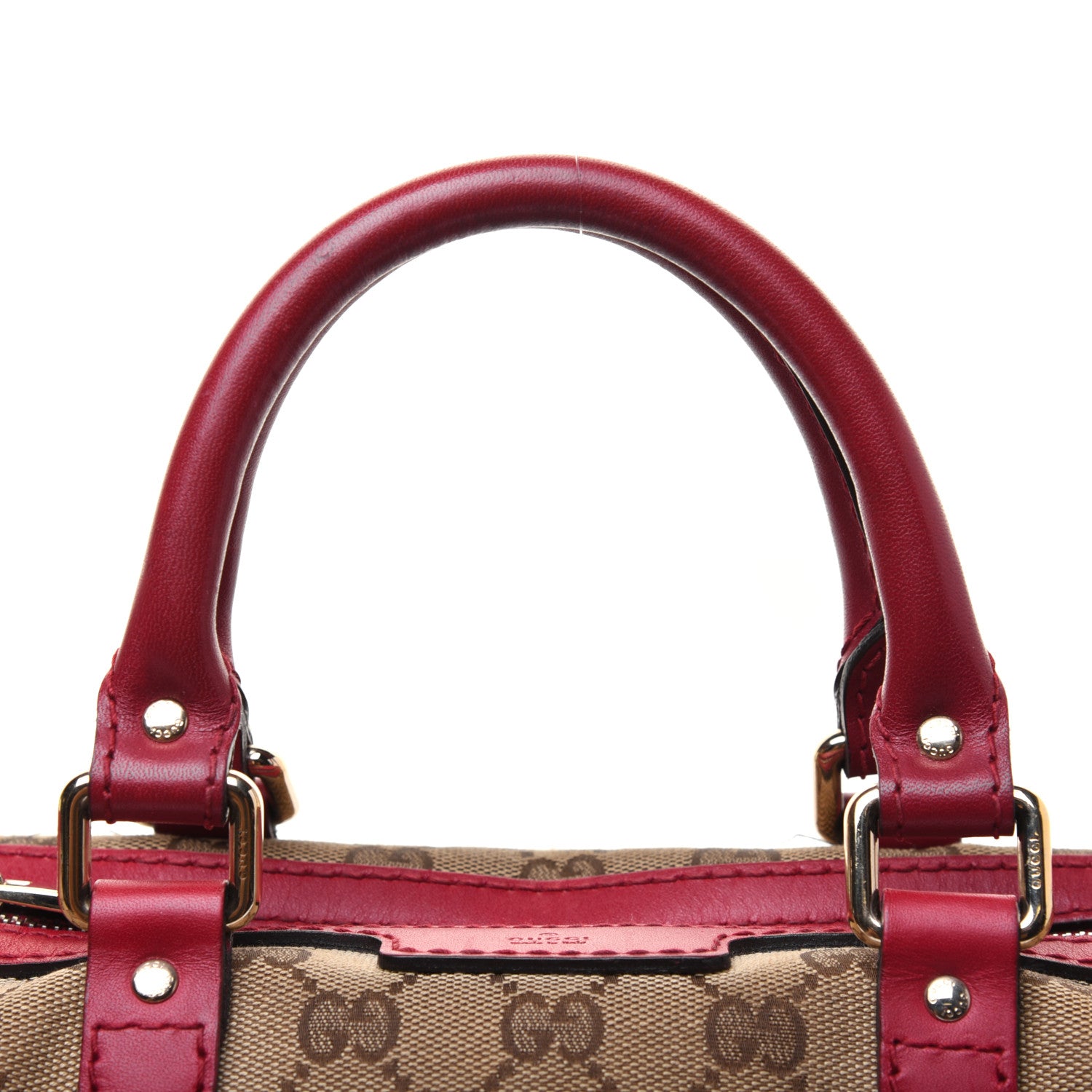 Gucci Monogram Medium Joy Boston Hibiscus Red 27 of 39