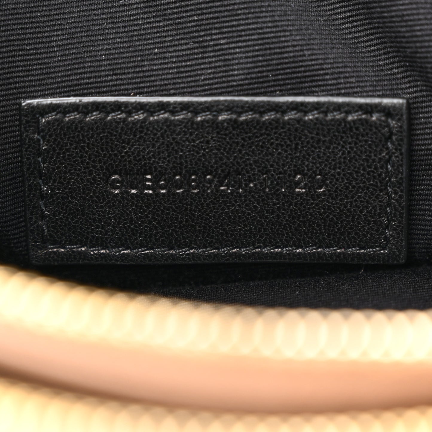 Grained Lambskin Quilted Mini Becky Double Zip Bag Natural Tan