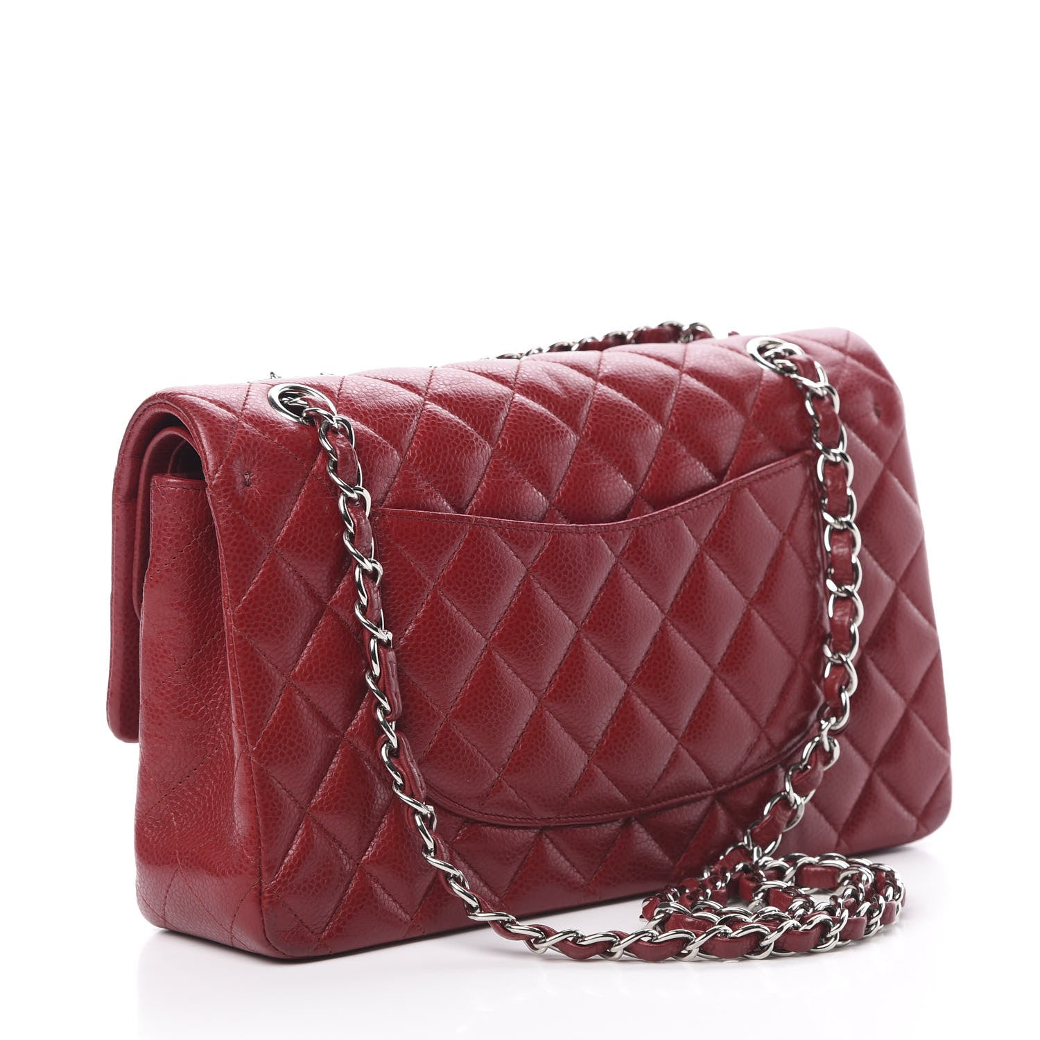 Chanel Caviar Quilted Medium Double Flap Red 3 of 17