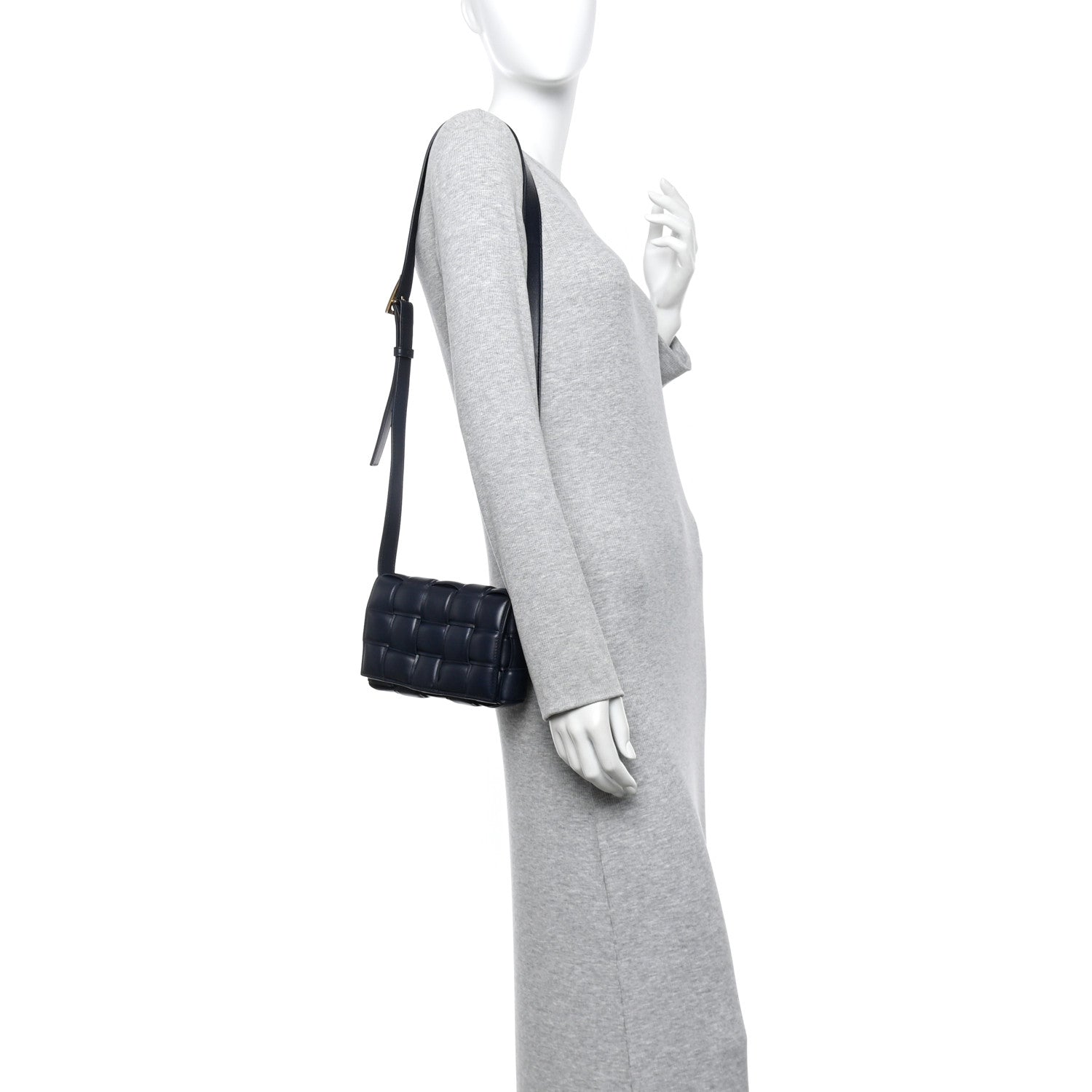 Bottega Veneta Nappa Maxi Intreccio Small Padded Cassette Crossbody Bag Deep Blue 2 of 13