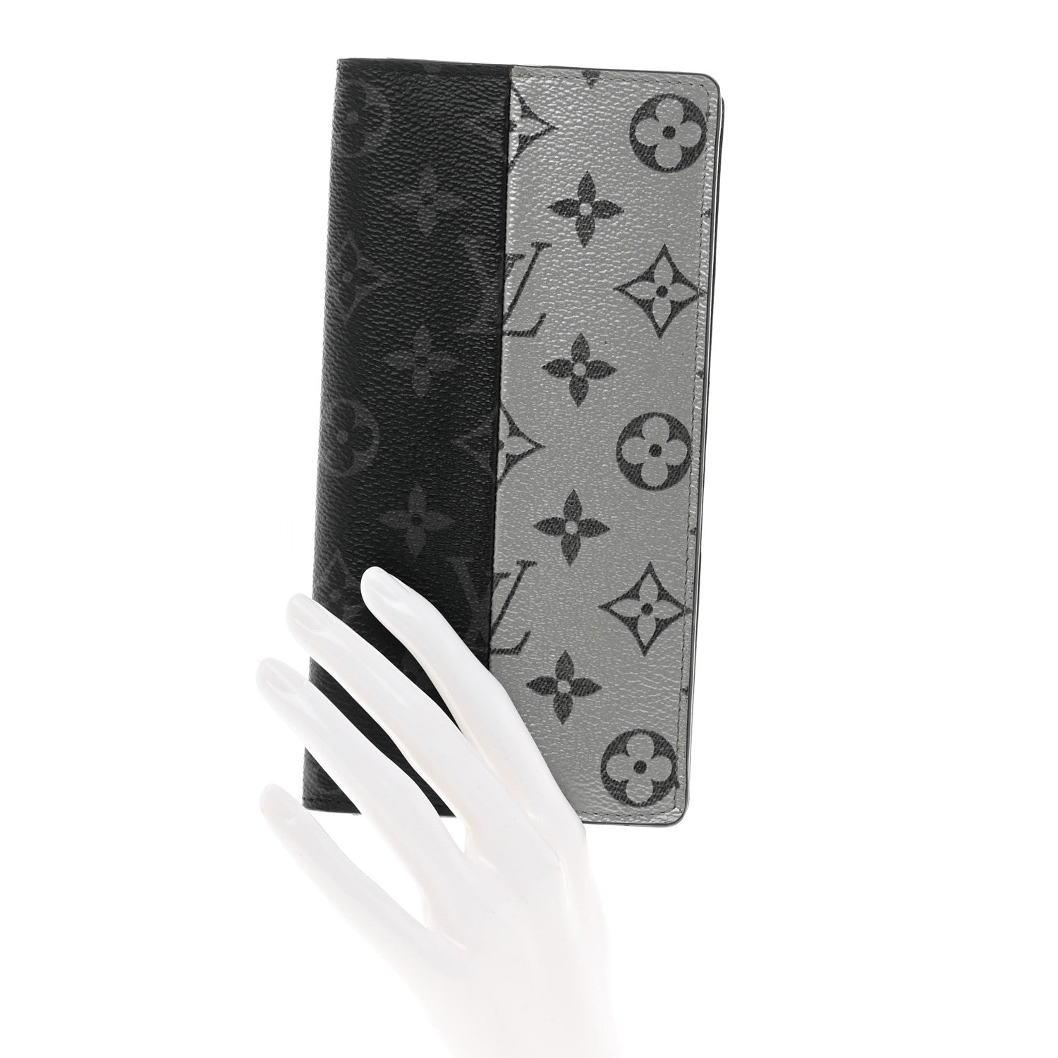Louis Vuitton LOUIS VUITTON Monogram Eclipse Split Brazza Wallet 2 of 6
