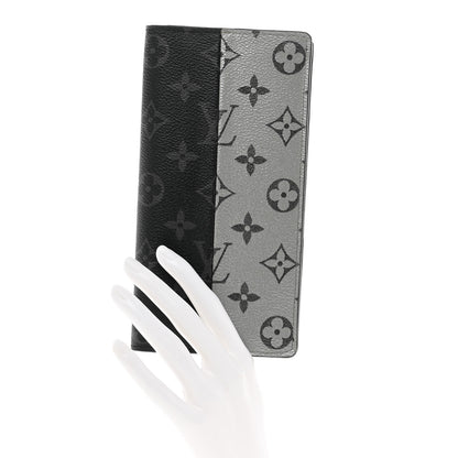 Louis Vuitton LOUIS VUITTON Monogram Eclipse Split Brazza Wallet 2 of 6