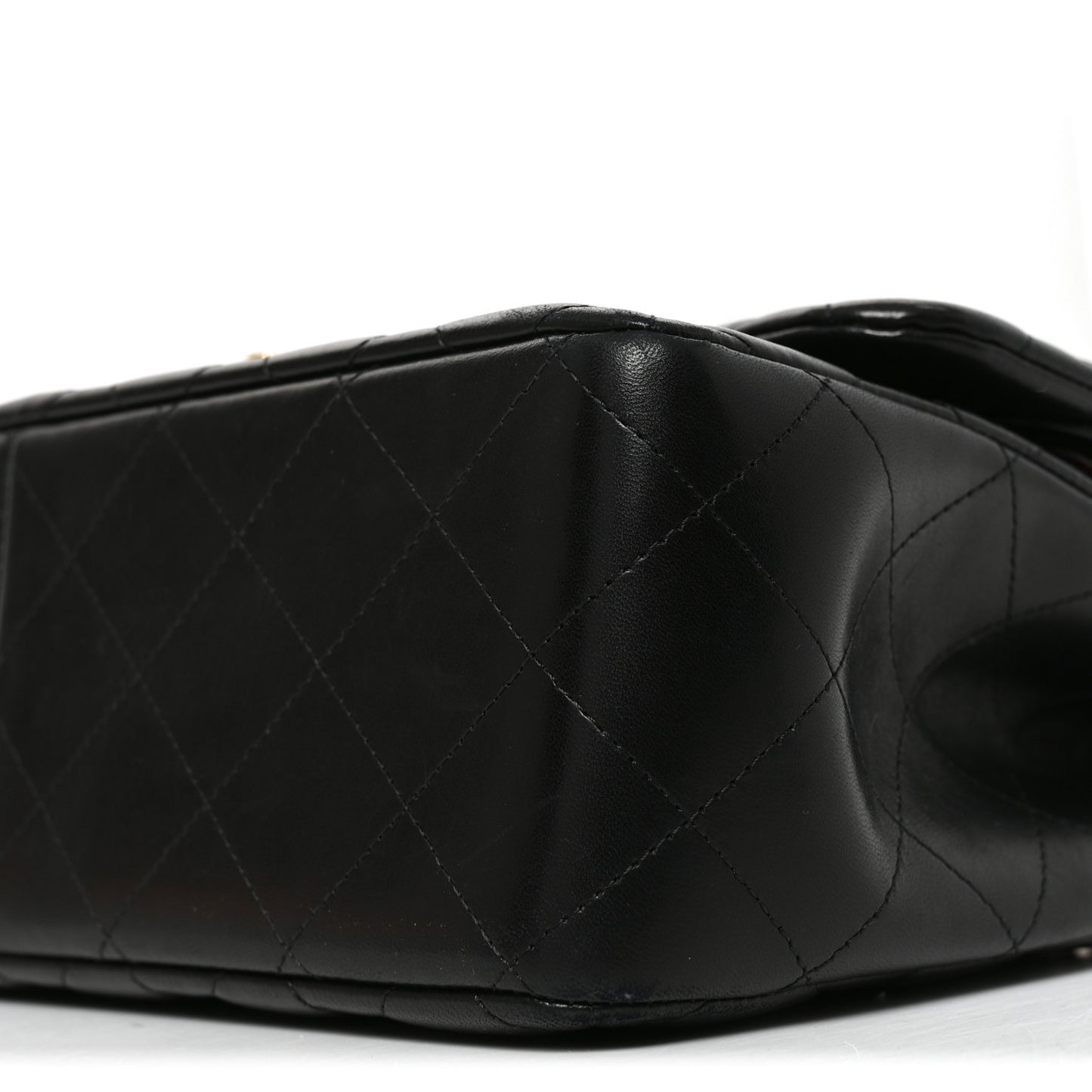 Lambskin Quilted Jumbo Double Flap Black
