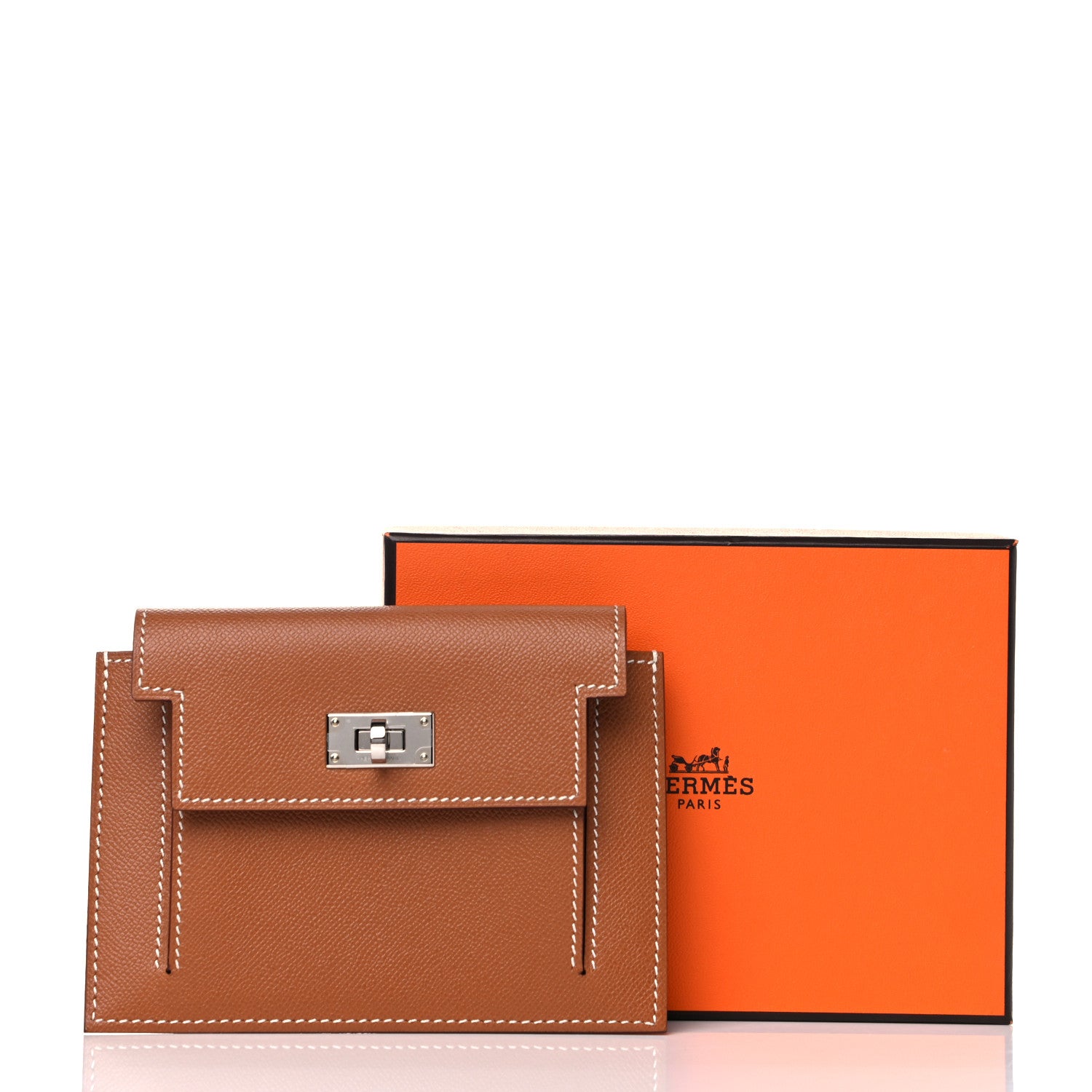 Hermes Epsom Kelly Pocket Compact Wallet Gold 8 of 8