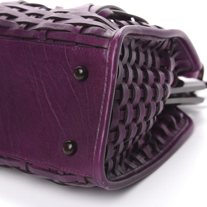 Christian Dior Calfskin Samourai 1947 Intrecciato Frame Bag Fuchsia 9 of 13