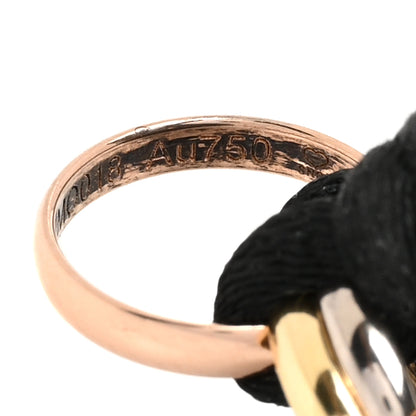 Cartier 18K Pink Yellow White Gold Trinity Adjustable Cord Bracelet Black 5 of 5