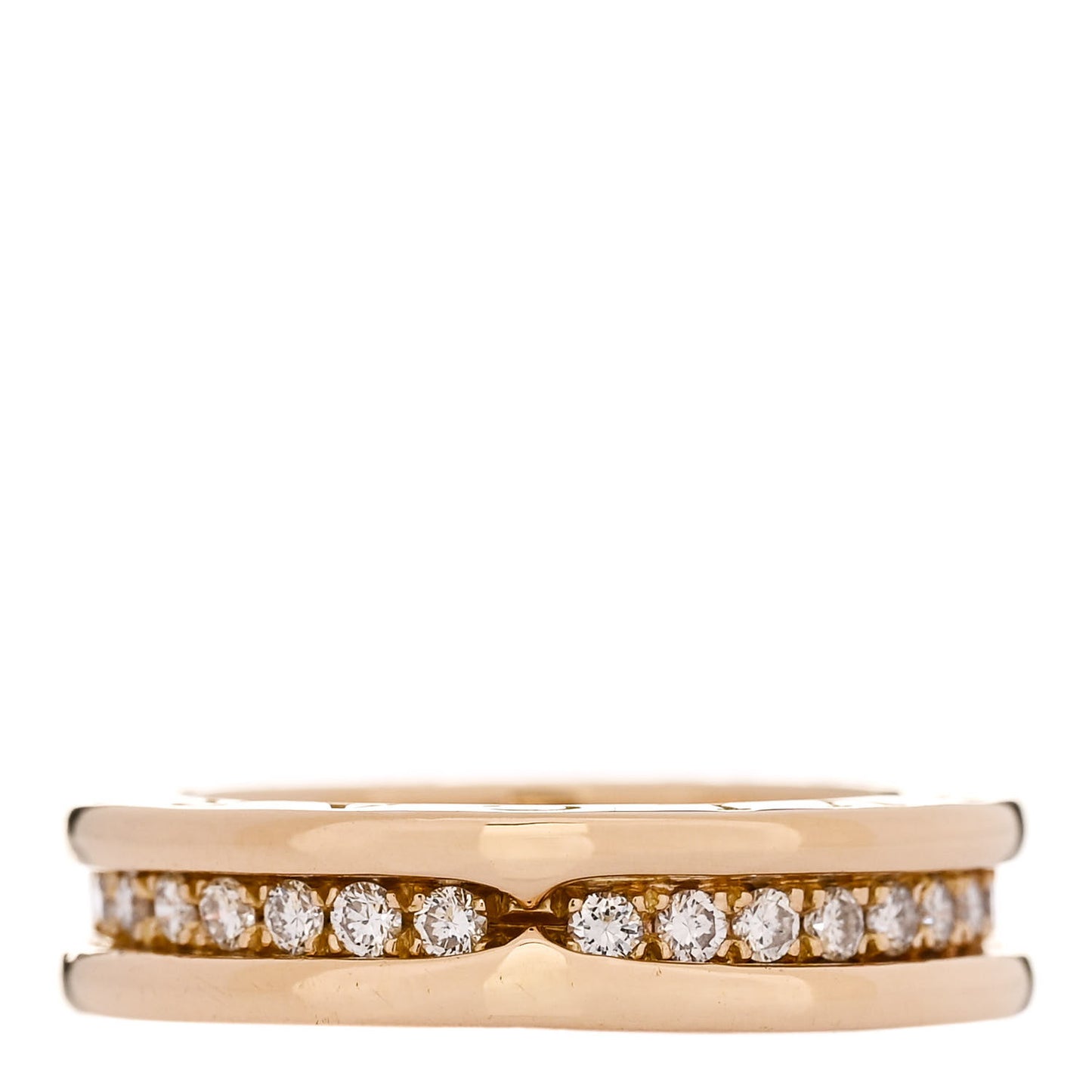 18K Yellow Gold Diamond B.Zero1 One-Band Pave Ring 50 5.5