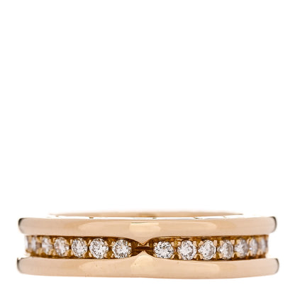 Bulgari 18K Yellow Gold Diamond B.Zero1 One-Band Pave Ring 50 5.5 3 of 4