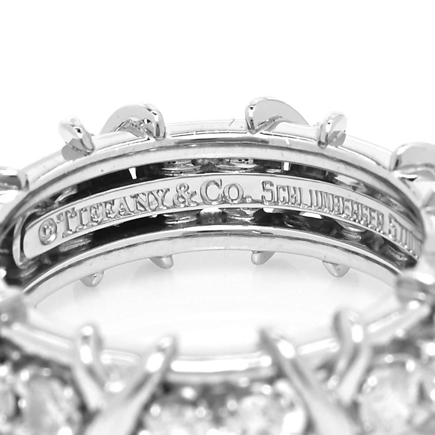 Platinum Diamond Schlumberger Sixteen Stone Ring 49 5