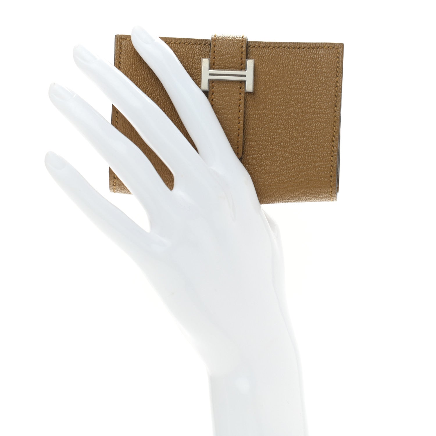 Hermes Chevre Mysore Mini Bearn Wallet Kraft 2 of 8