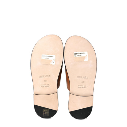Hermes Calfskin Mens Vaisseau Sandals 40.5 Naturel 8 of 10
