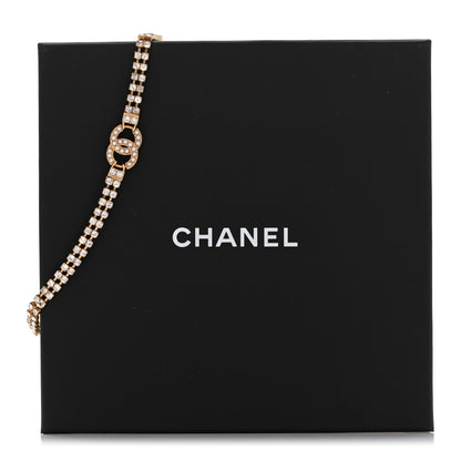 Chanel Crystal Pearl CC Choker Necklace Gold 6 of 6