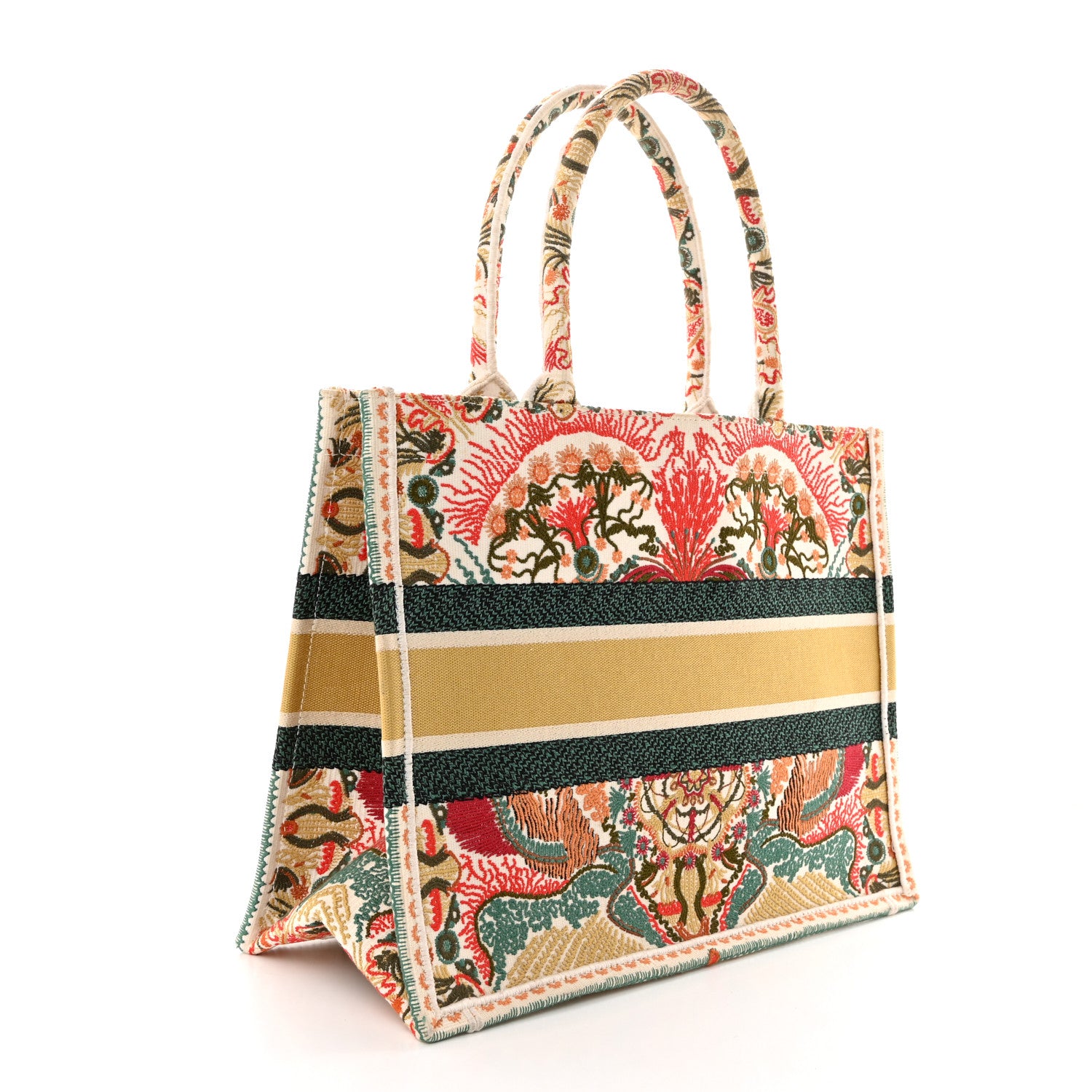 Christian Dior Canvas Embroidered Heart Lights Medium Book Tote Multicolor 3 of 10