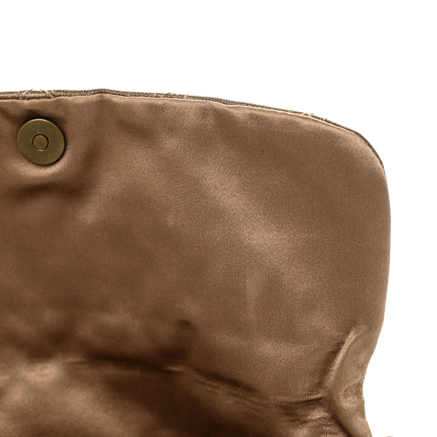 Metallic Grained Calfskin Cannage Lady Dior Wallet On Chain Bronze
