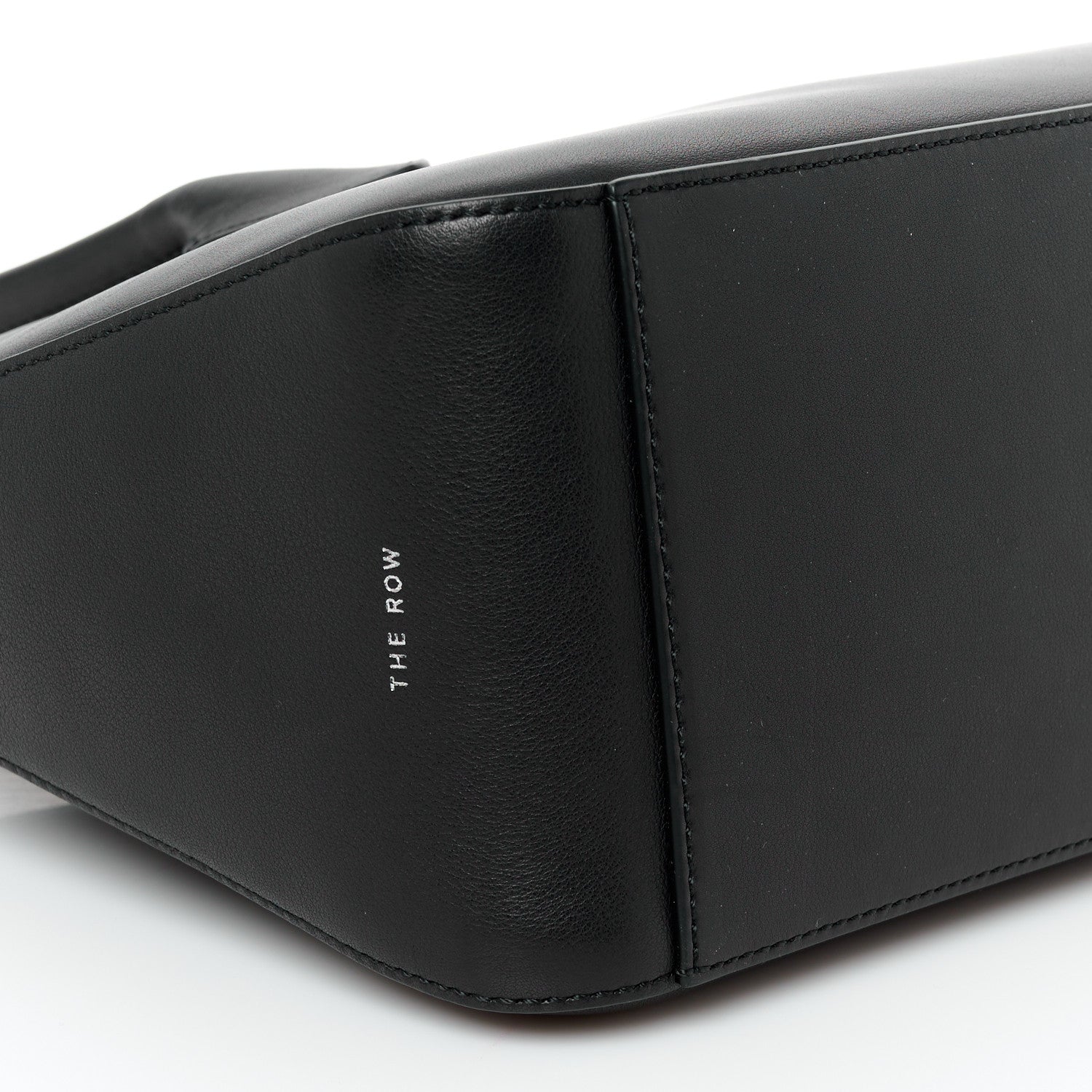 The Row Polished Saddle Calfskin E/W Top Handle Bag Black 9 of 10
