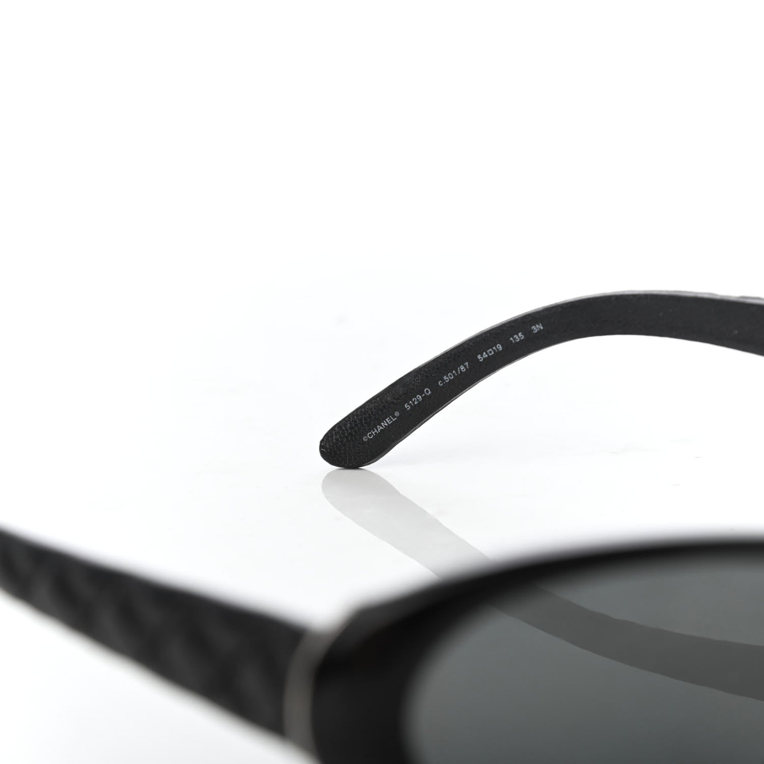 Chanel Lambskin Quilted CC Sunglasses 5129-Q Black 6 of 9