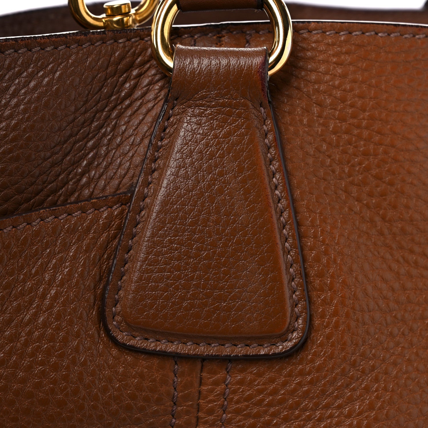 Prada Vitello Daino Tote Palissandro 11 of 15