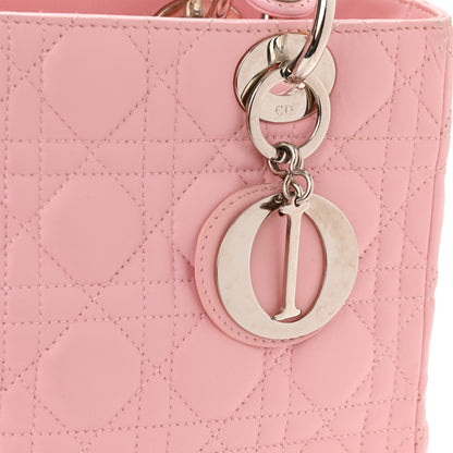 Christian Dior Lambskin Cannage Medium Lady Dior Light Pink 14 of 16