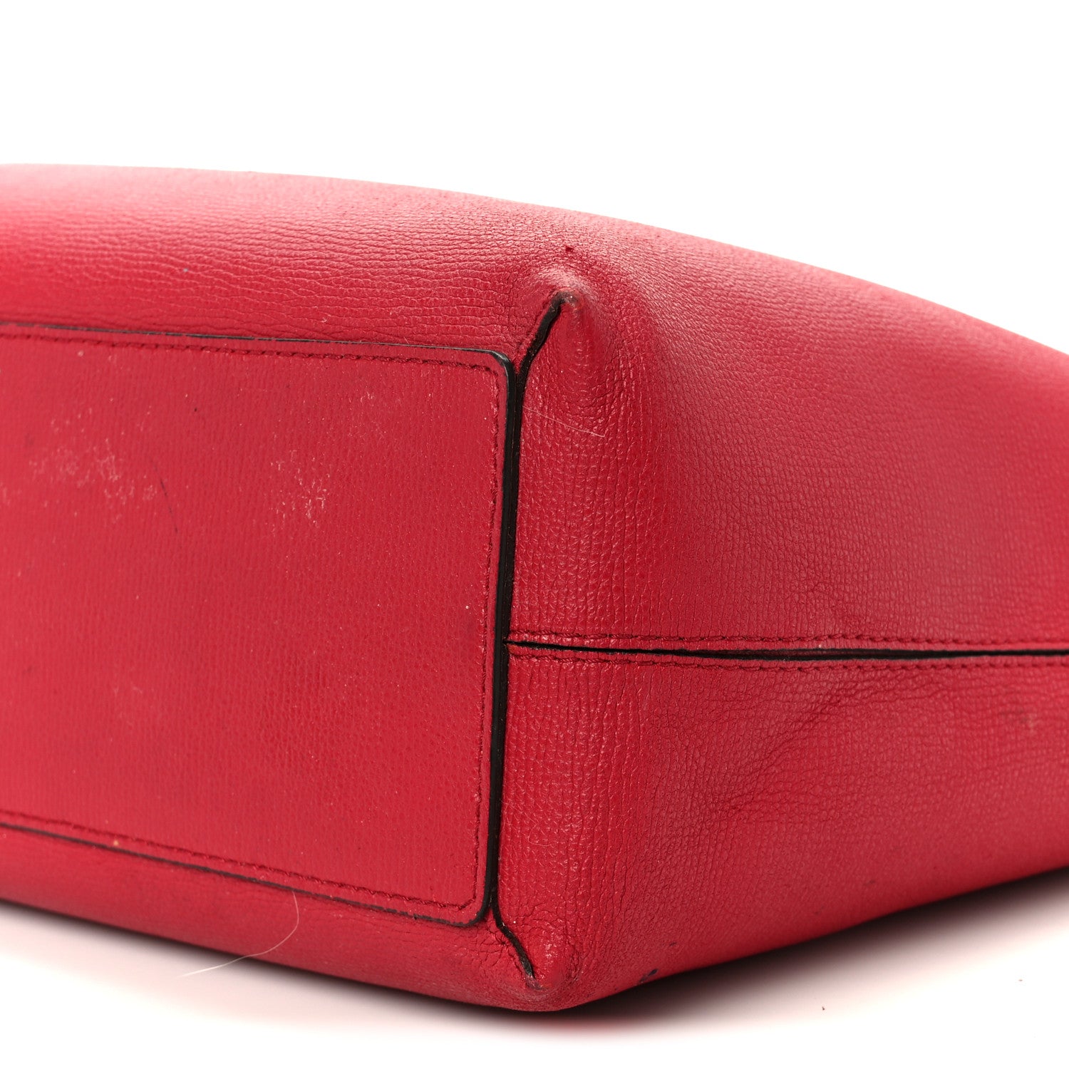 Burberry Grainy Calfskin Haymarket Check Medium Reversible Tote Red 17 of 23