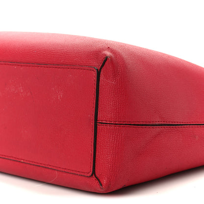 Burberry Grainy Calfskin Haymarket Check Medium Reversible Tote Red 17 of 23