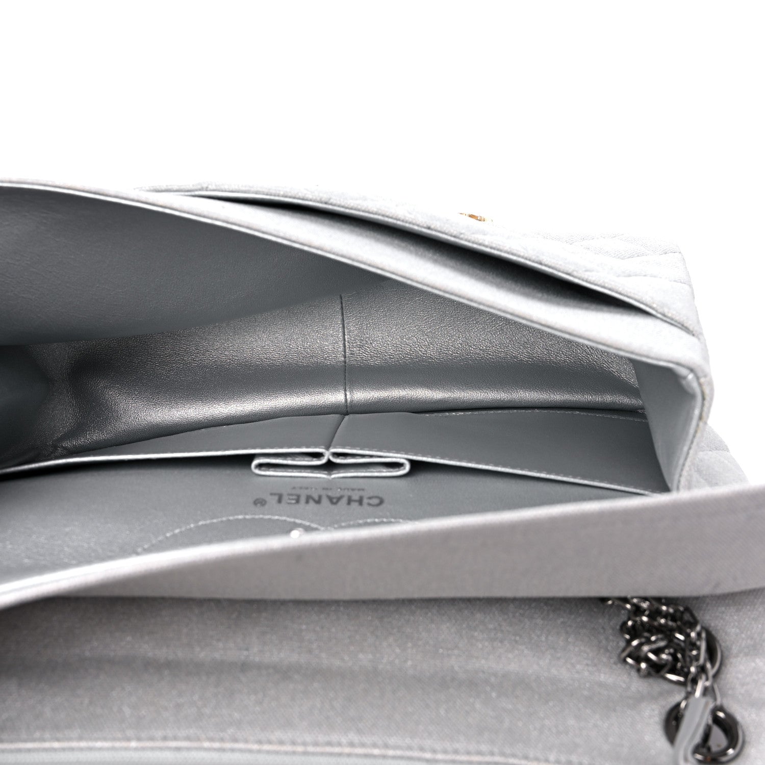 Chanel Metallic Canvas Space Charms 2.55 Reissue 226 Flap Silver 5 of 10