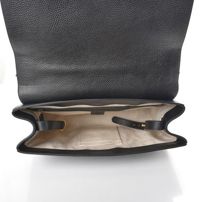 Gucci Calfskin GG Marmont Messenger Bag Black 5 of 9