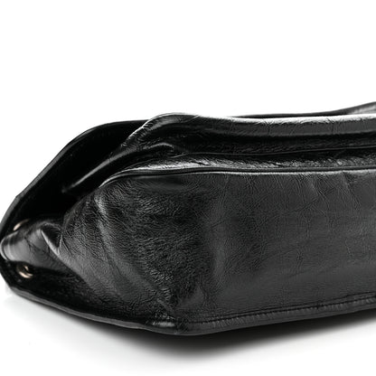 Saint Laurent Crinkled Calfskin Matelasse Monogram Medium Niki Chain Satchel Black 9 of 10