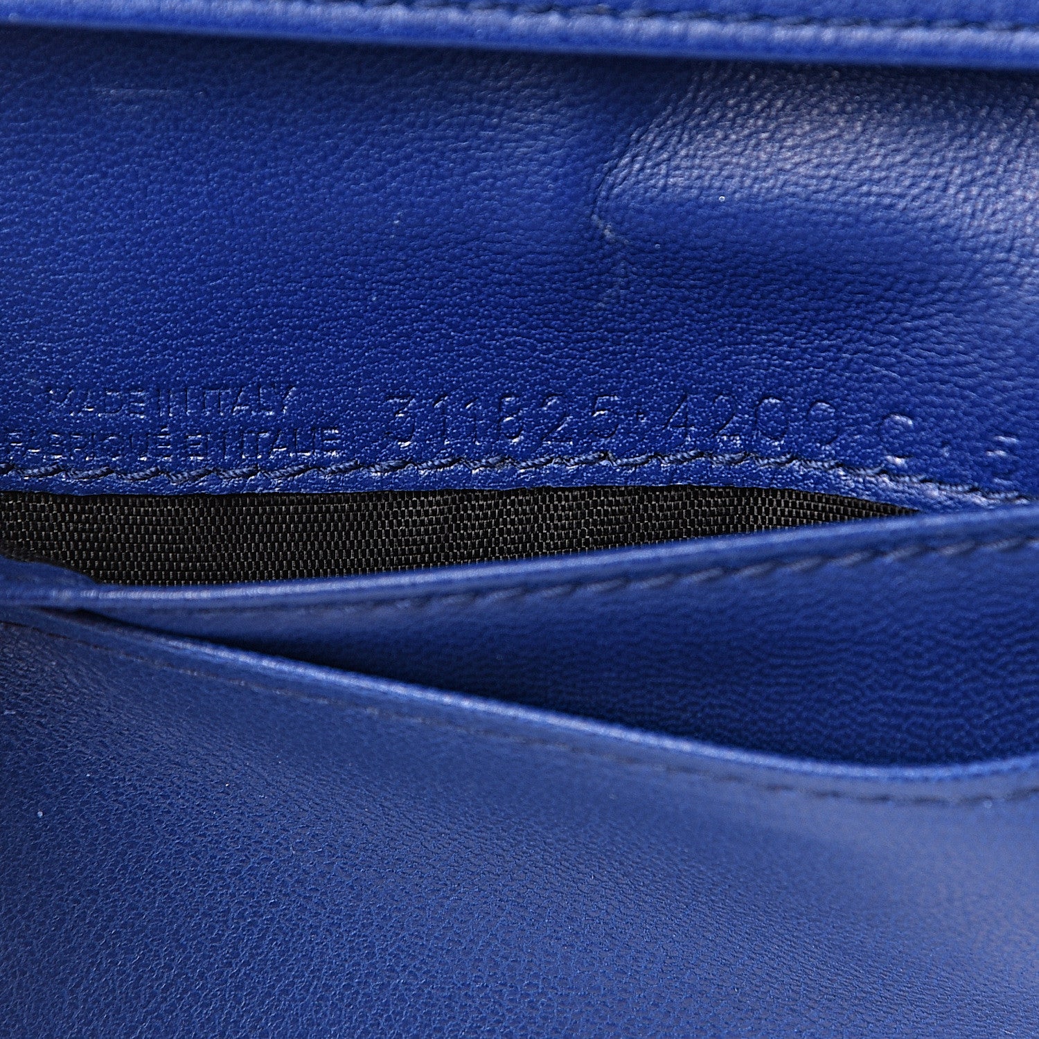 Balenciaga Agneau Arena Nappa Glover Flap Card Case Bleu Cobalt 7 of 8