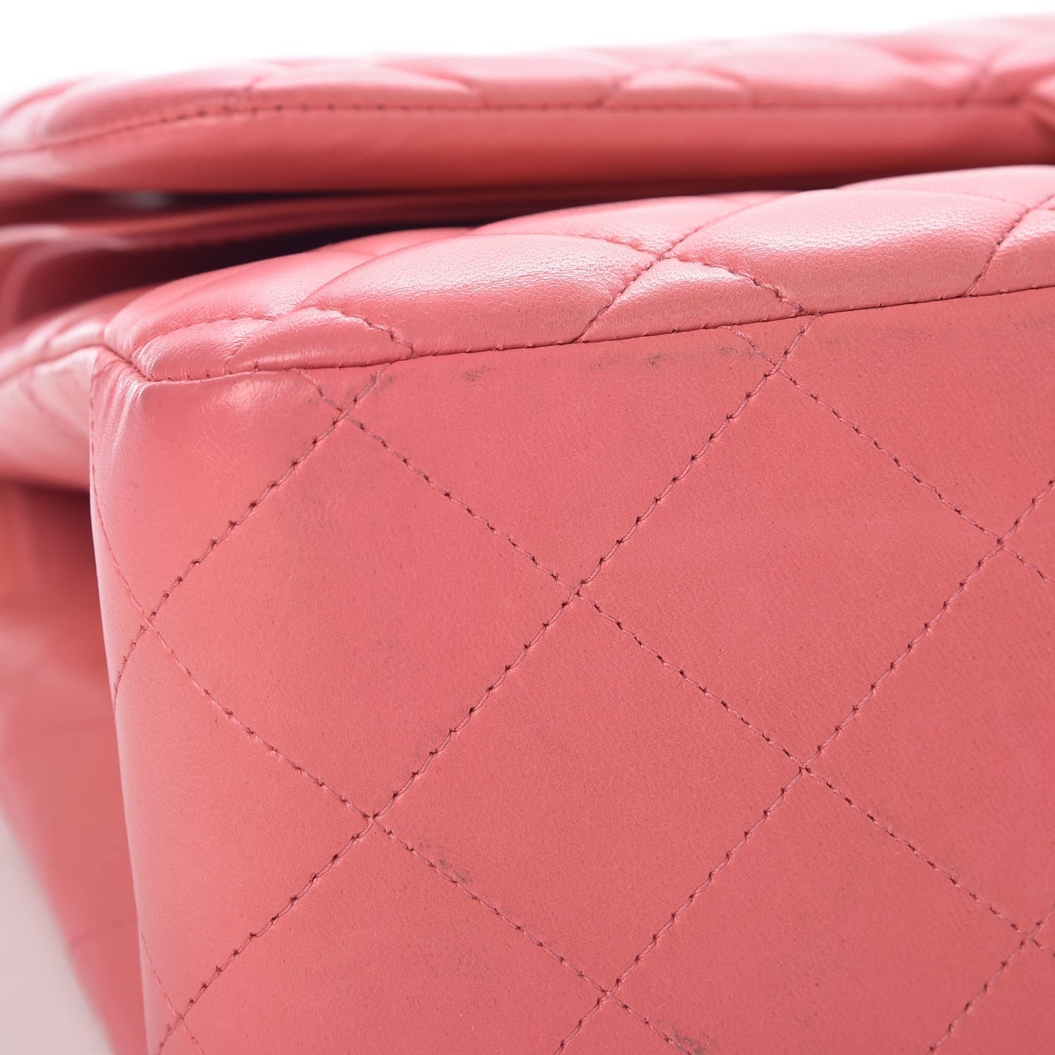 Chanel Lambskin Quilted Jumbo Double Flap Pink 9 of 10