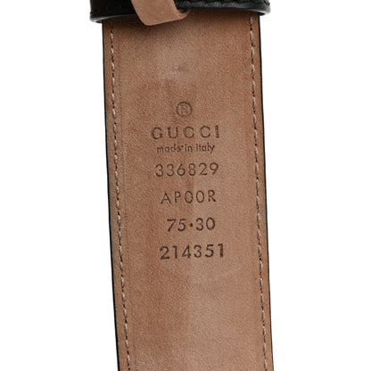 Gucci Calfskin Interlocking G 37mm Belt 75 30 Black 5 of 6