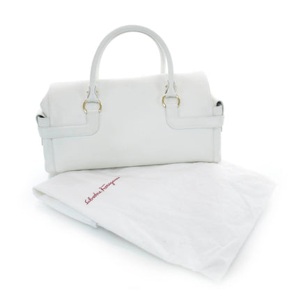 FASHIONPHILE SALVATOREFERRAGAMOLeatherGinaSatchelWhite 3 of 8