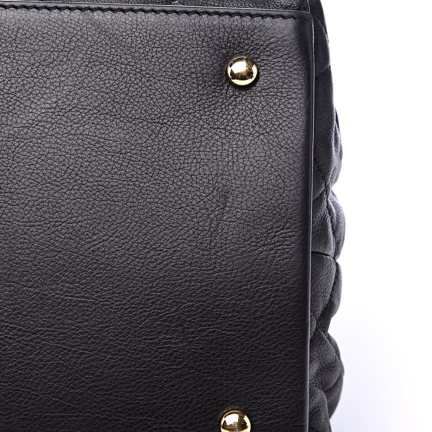 Calfskin Quilted Small Chain Me Tote Black