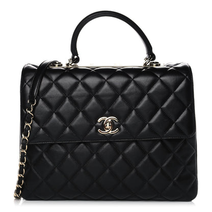 Chanel Lambskin Quilted Large Trendy CC Dual Handle Flap Bag Black 1 of 14