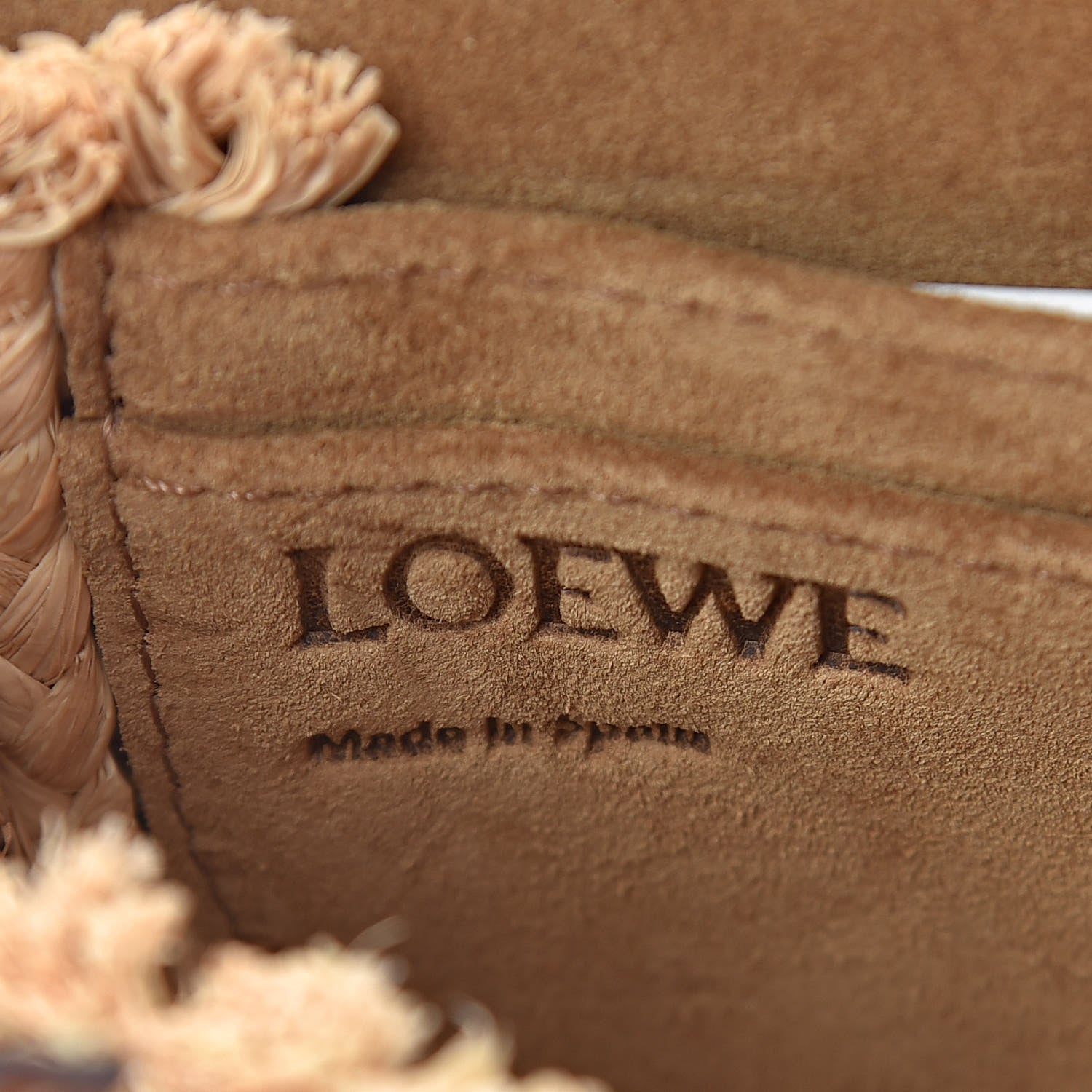 Loewe Calfskin Raffia Mini Gate Crossbody Bag Natural Tan 5 of 9
