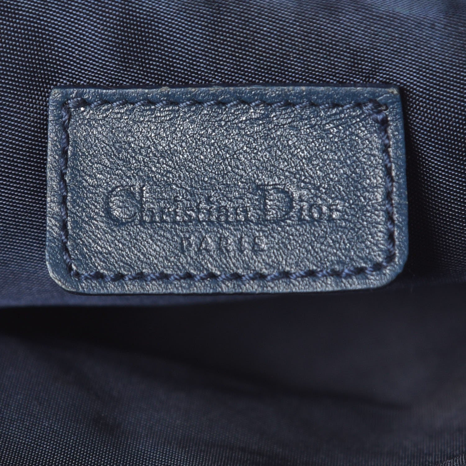 Christian Dior Monogram Mini Saddle Pochette Navy 6 of 7