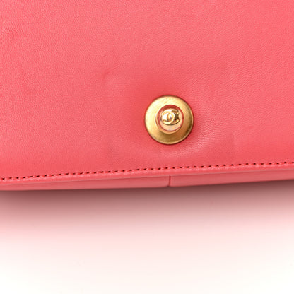 Chanel Lambskin Quilted Medium Boy Flap Coral 14 of 17